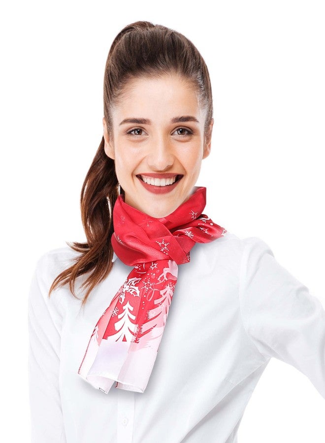 CBC Crown Christmas Theme Scarf, Christmas Scarf - Christmas Winter Day 13"x 60" Made In Korea (WINTER DAY-RED) - Image 4